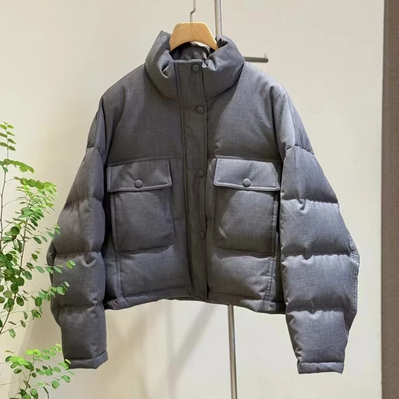 FLORA&AILEY【星线好物】立领羊毛短款羽绒服ZLSYD4J1121