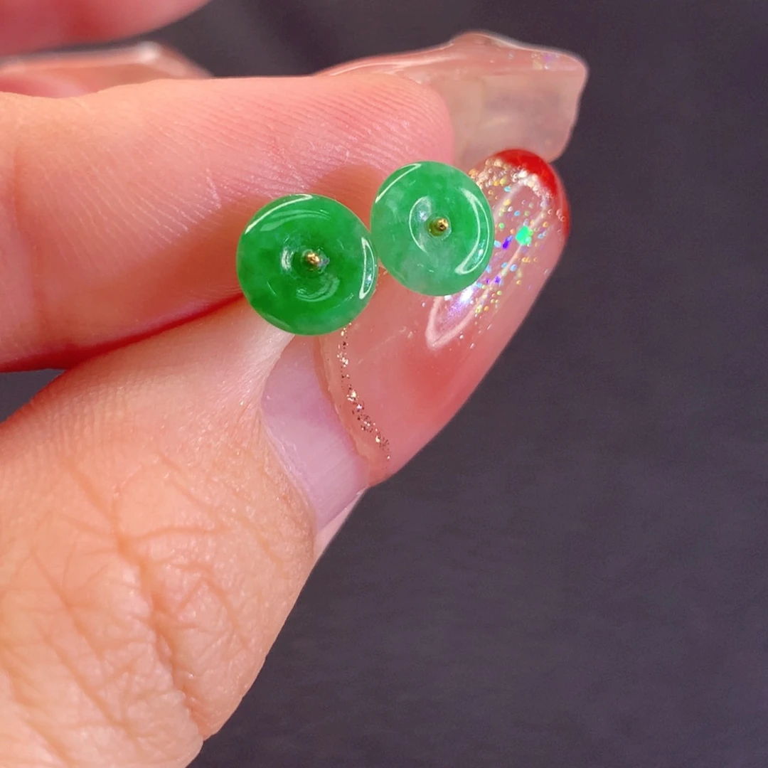 颈饰18K金镶嵌翡翠翡翠