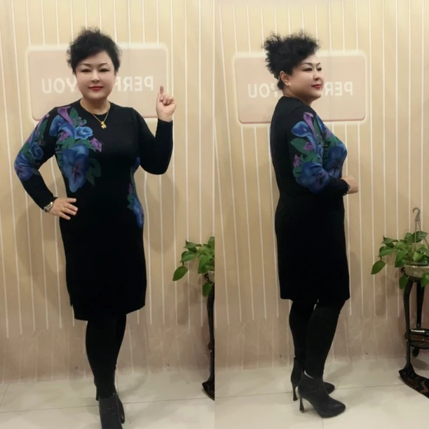 新款时尚针织连衣裙