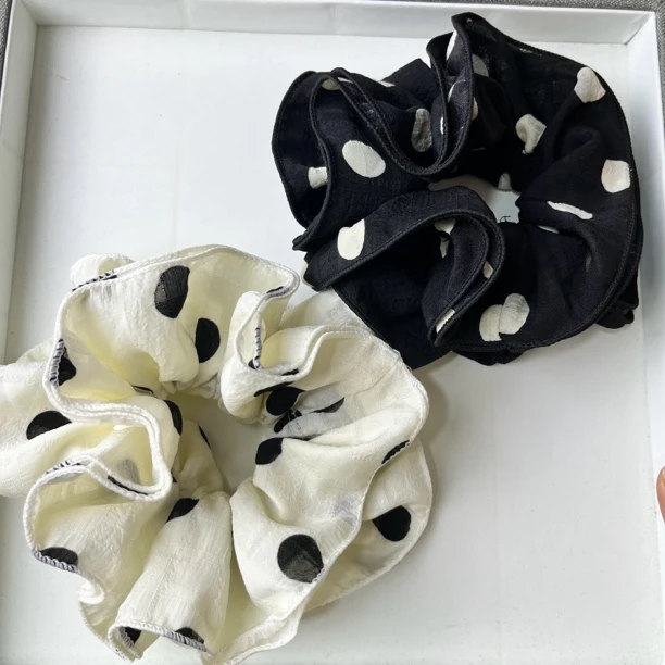 Y-033大波点轻薄百搭气质百搭发圈发饰时尚头饰