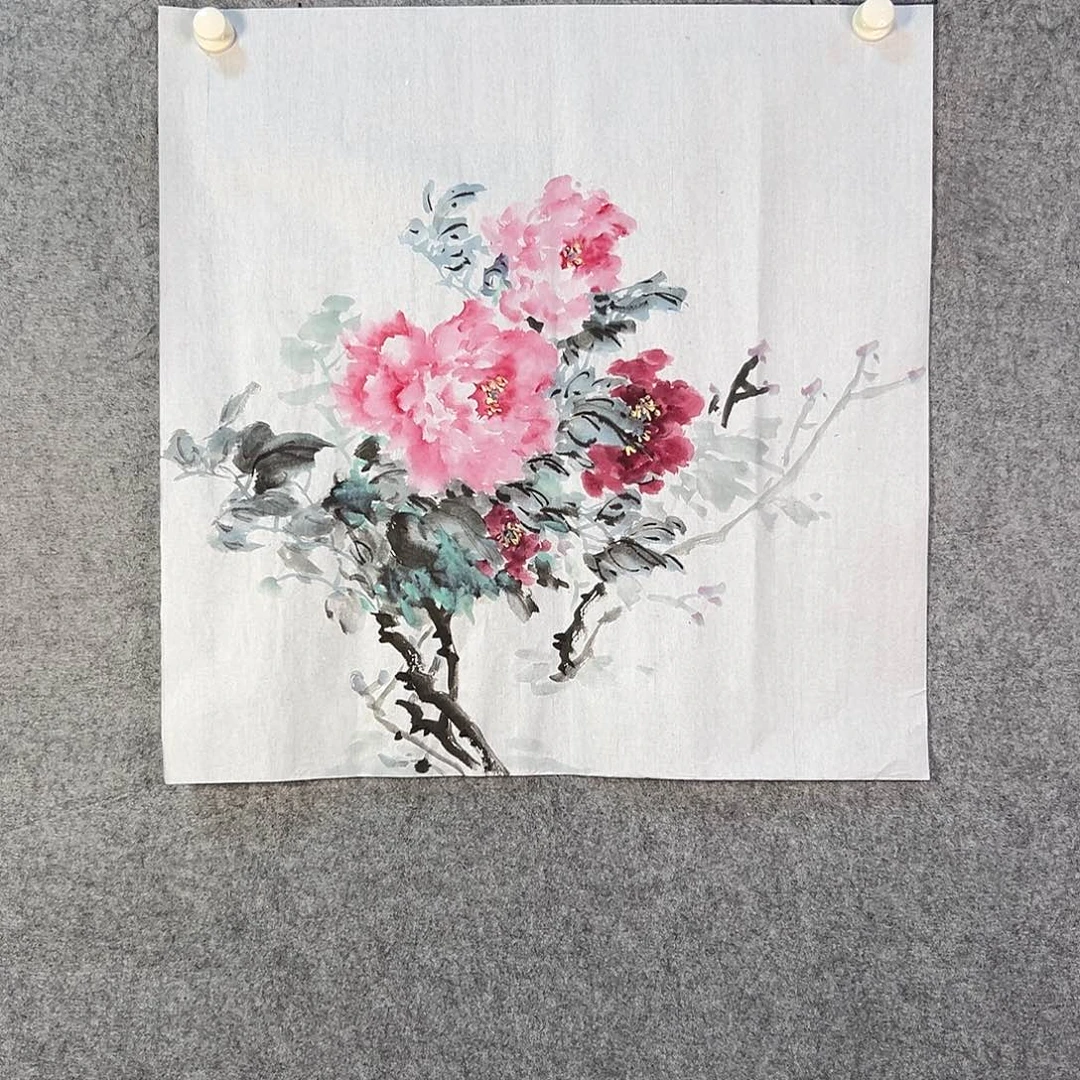 国画837 花鸟在此处飞翔也不太方便