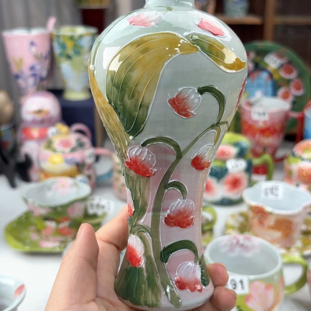 景德镇手绘高温釉下彩陶瓷茶具