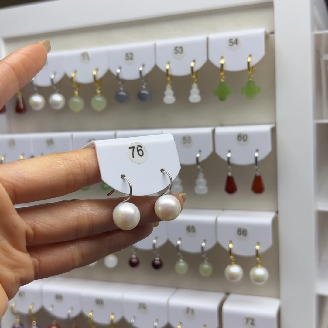 耳饰淡水珍珠银S925镶嵌