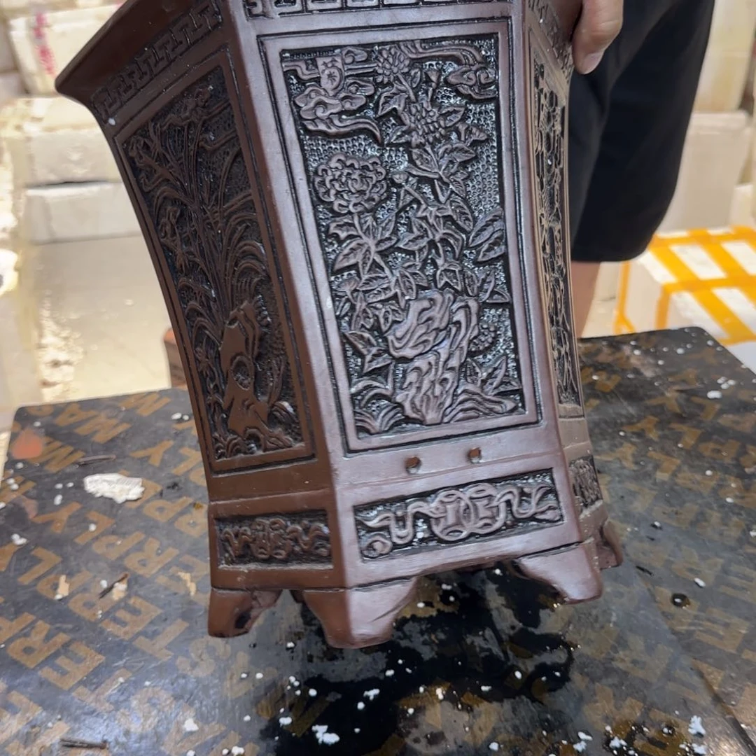 紫砂花盆口径24.26口径