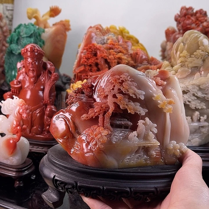 寿山石笑指山林别有洞天