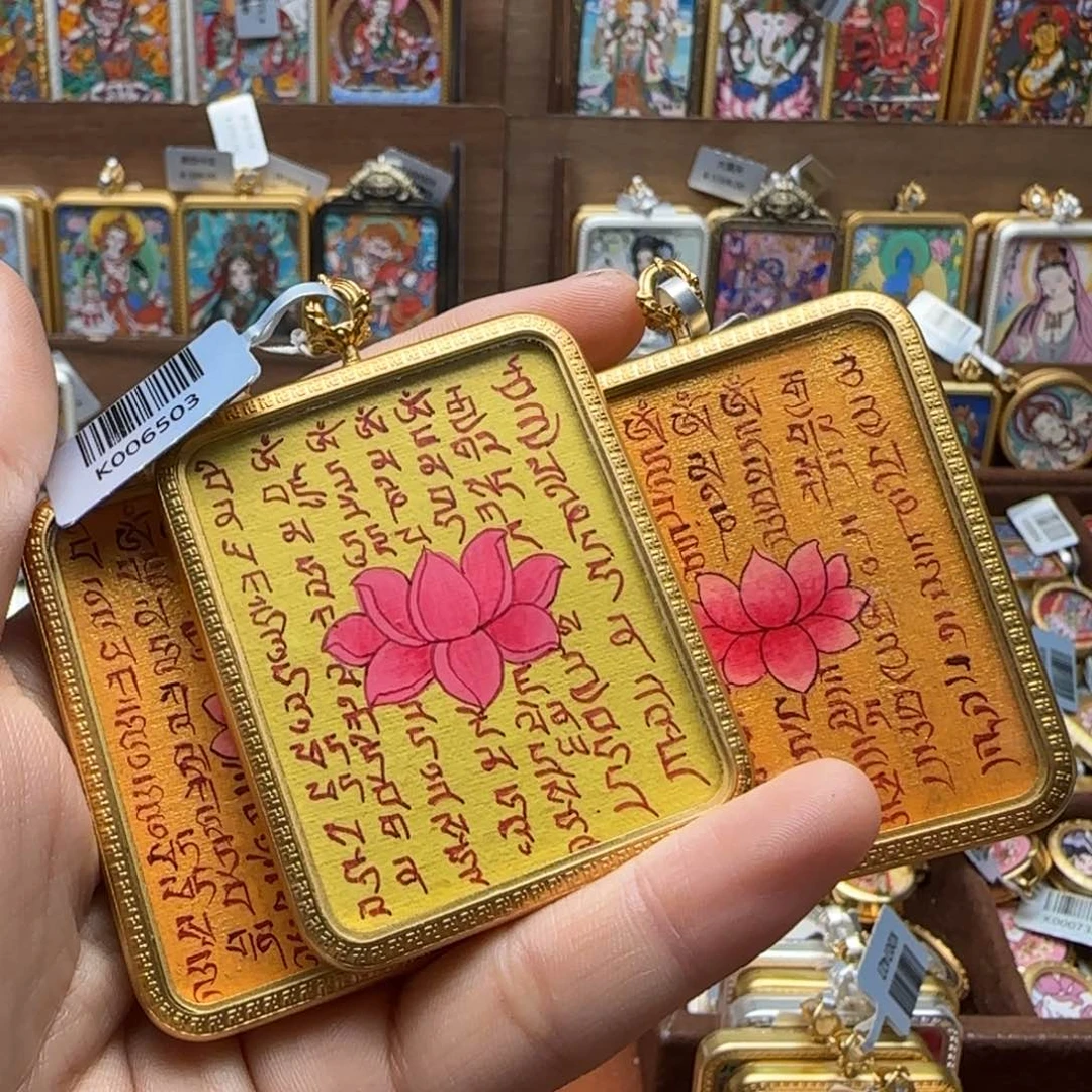 吊坠古祥手绘唐卡