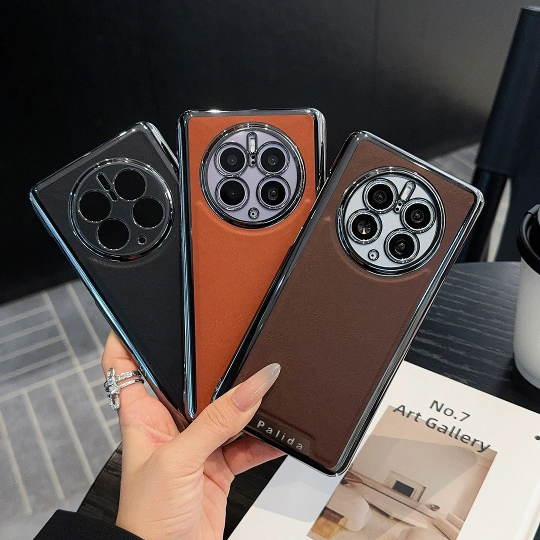 【电镀机甲贴皮边框+镜头加高设计】适用于Mate50/Pro手机壳