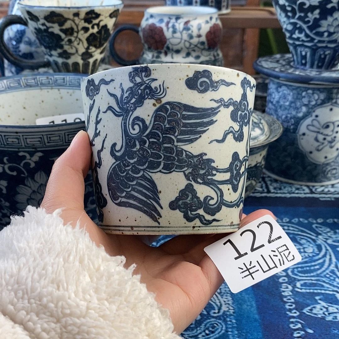 陶手工手绘青花高温陶瓷