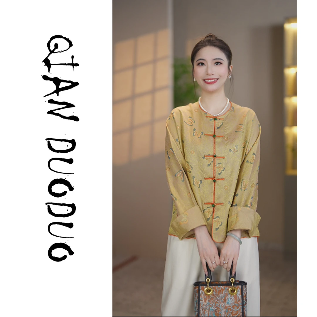 绸缘【金蝶】夏季新中式上衣女外套气质百搭外套681065