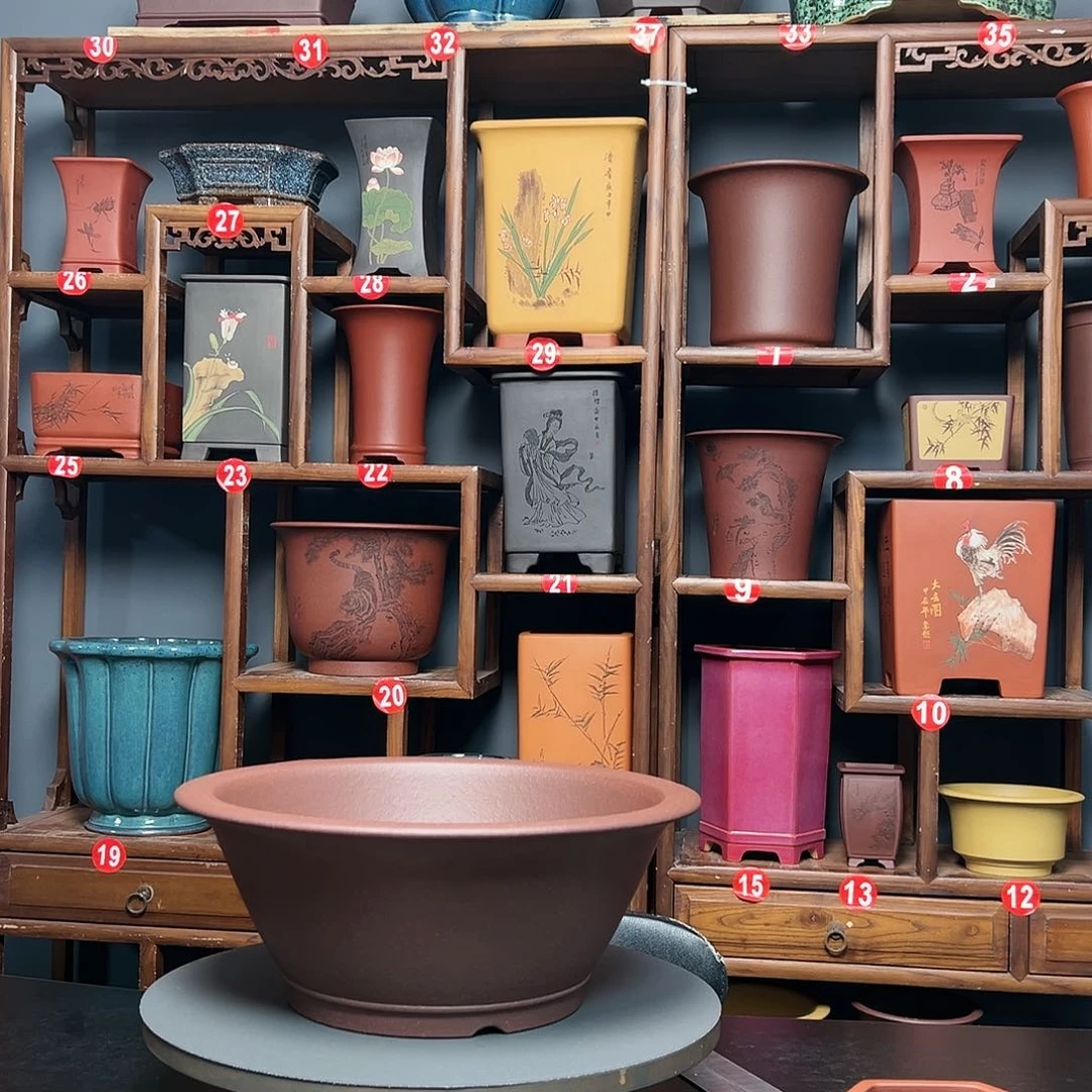 紫砂花盆妮**2紫砂斗笠