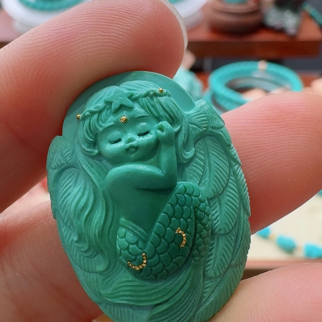 绿松石未镶嵌珠宝半成品