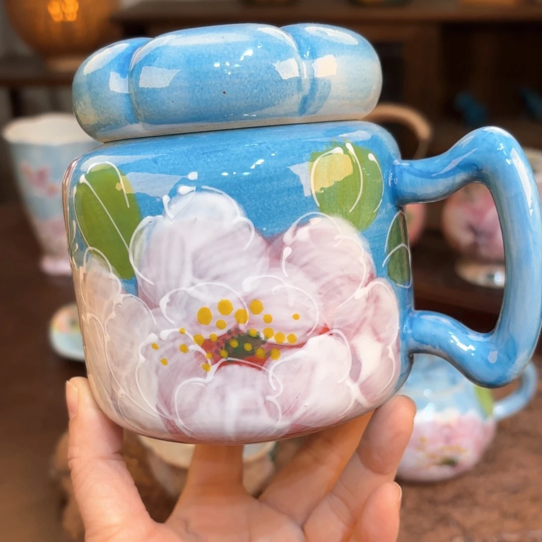 景德镇手绘高温釉下彩陶瓷茶具