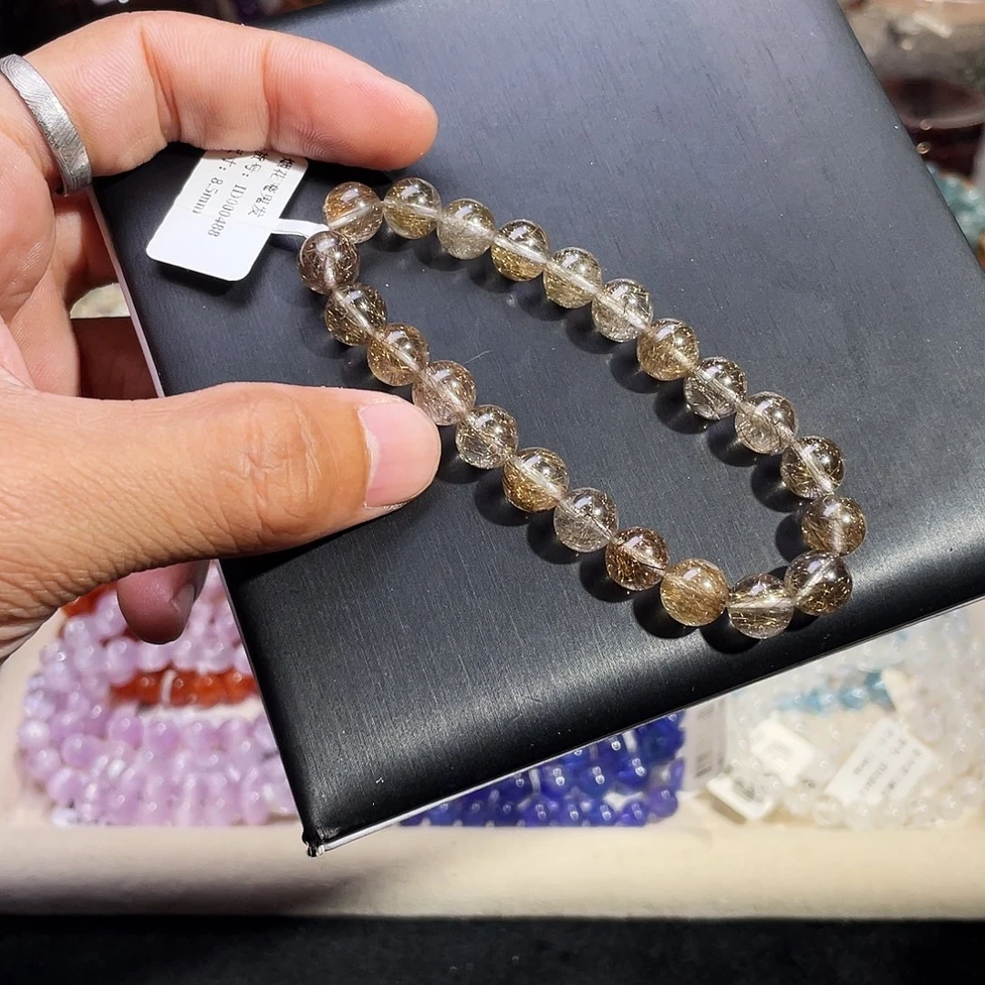 水晶手链未镶嵌烟花魔鬼发8.5mm