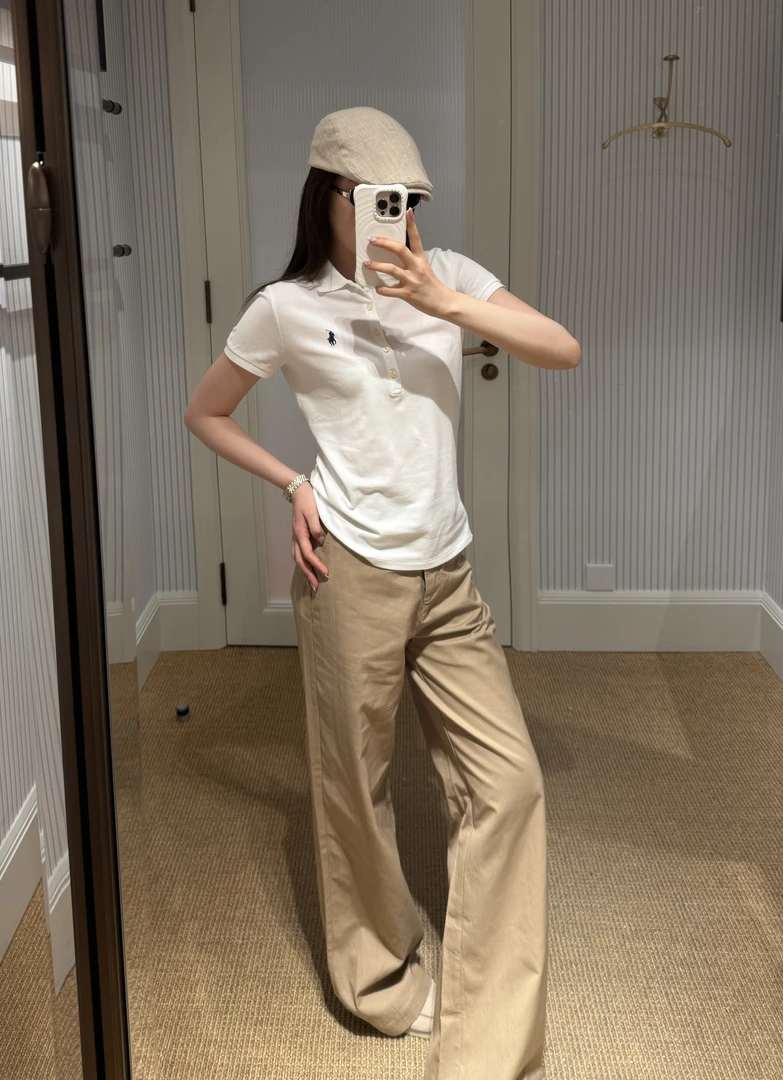 UTWU小敏「老钱调调」亚麻绵羊毛混纺排扣休闲老钱风直筒裤S25K1039