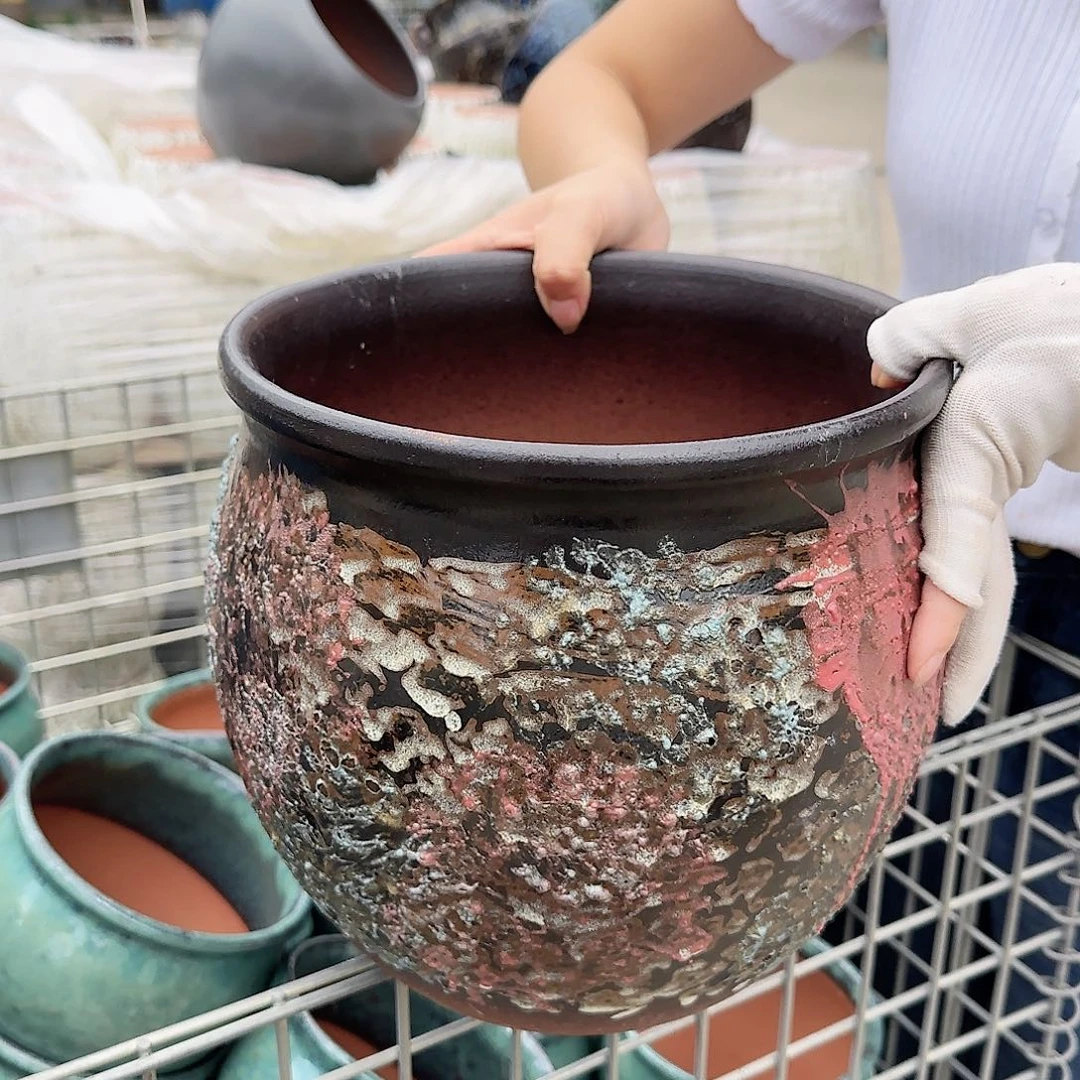 紫砂花盆王嫂花盆0917-117高25口25