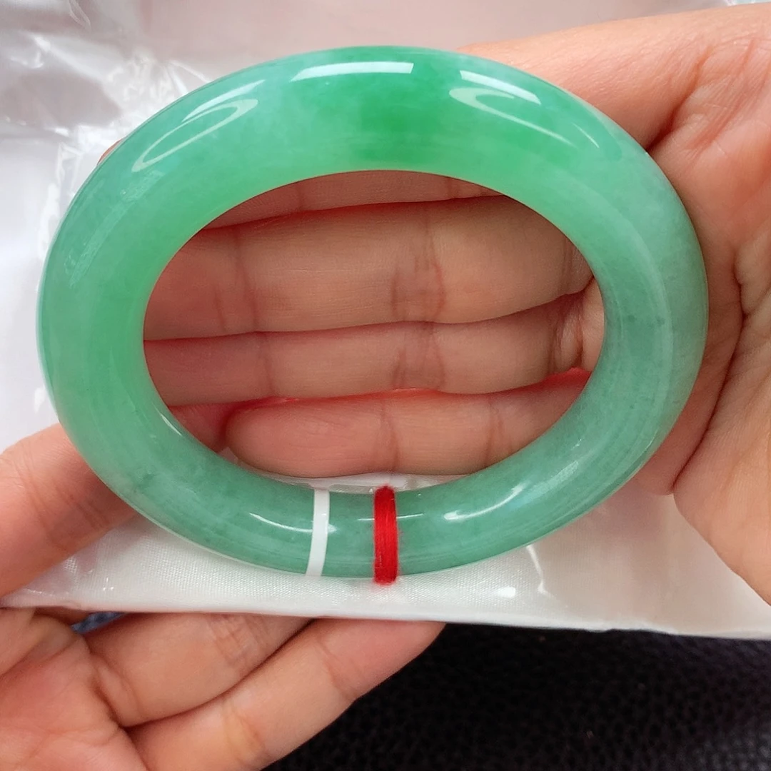 未镶嵌手镯翡翠55.5 双十二 胖绿