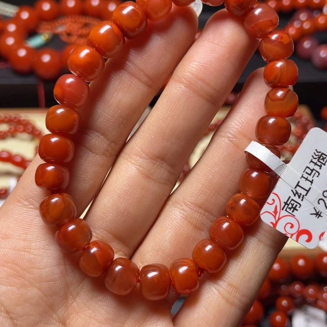 南红玛瑙未镶嵌手链