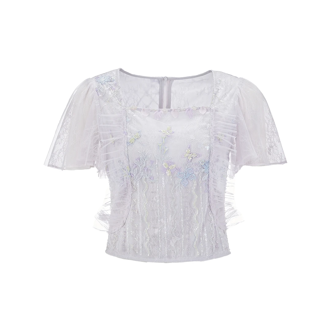 【宠粉专属】【蝶恋衣香】新款钉珠上衣MEAF112D00370 MEAF112D0047