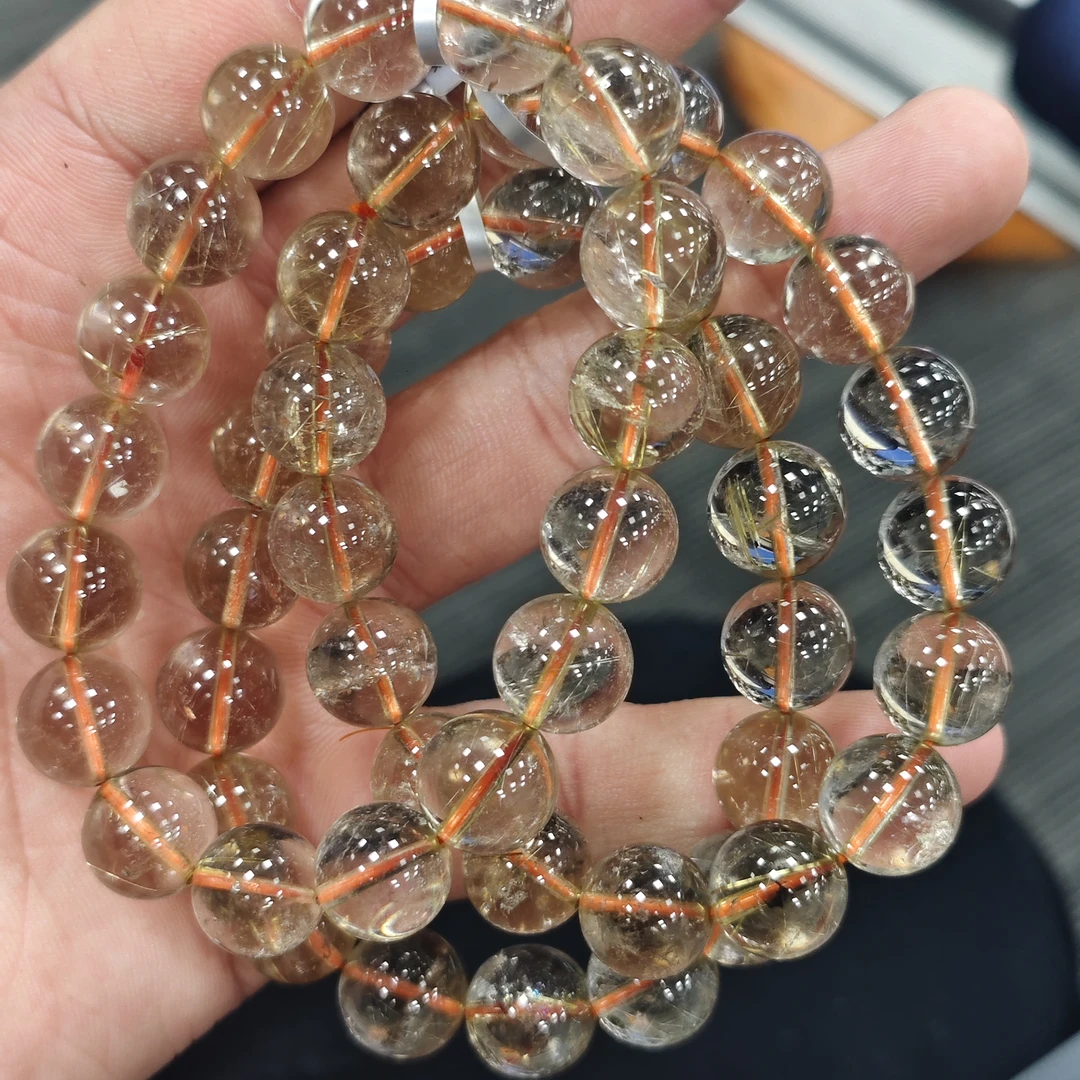 【书记甄选】天然金发晶单圈手链 多样性发一件 约12mm GCK1040