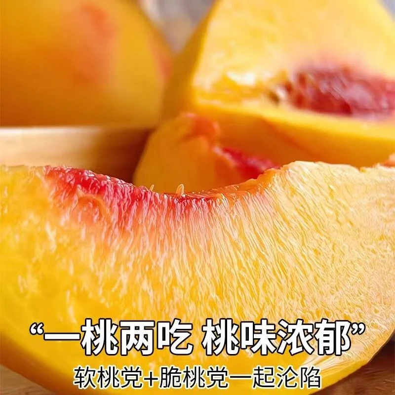 重庆奉节正宗锦绣黄桃脆甜多汁新鲜现摘顺丰发货软硬两吃老少皆宜