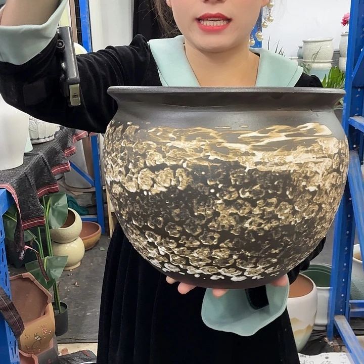 29×24 -粗陶花盆有孔-买买买