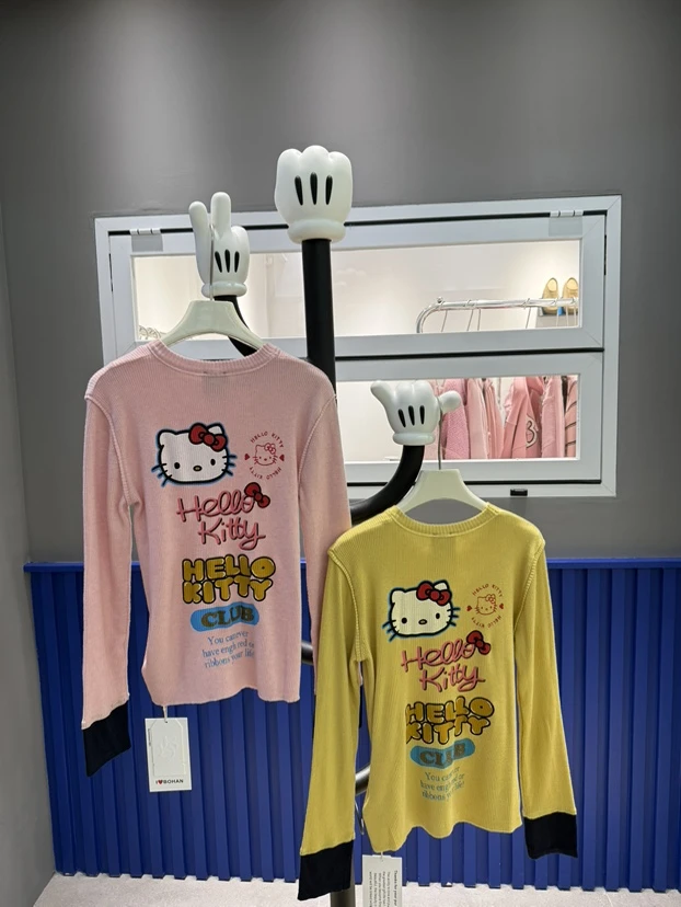 4658#深圳BOHAB秀秀家2025早春新款KT针织打底衫