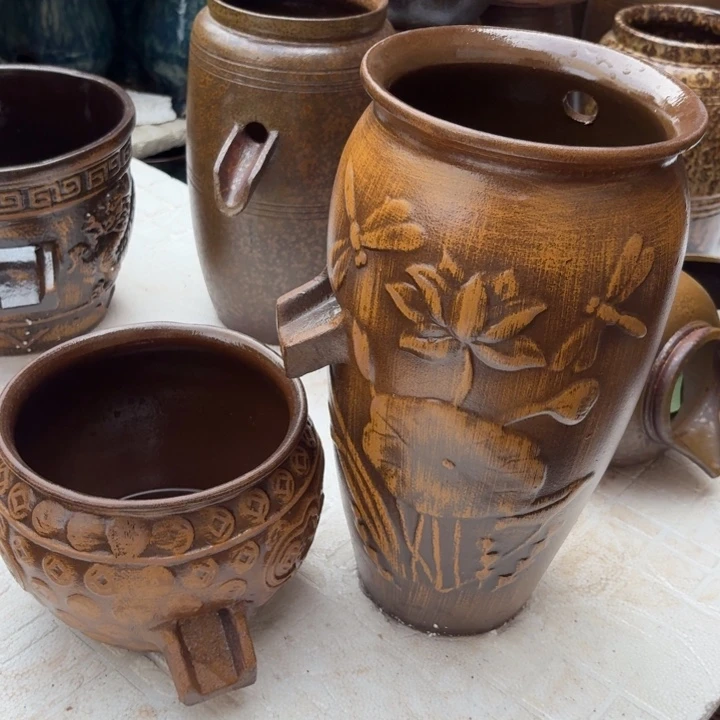 紫砂花盆口径19/38，20/16进水口2.5厘米