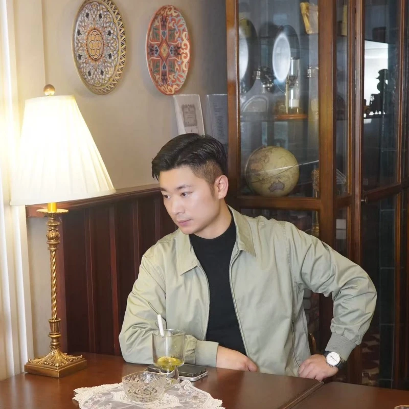 螺纹袖口下摆全棉新复古老钱风飞行政夹克多元素透气男士休闲外套