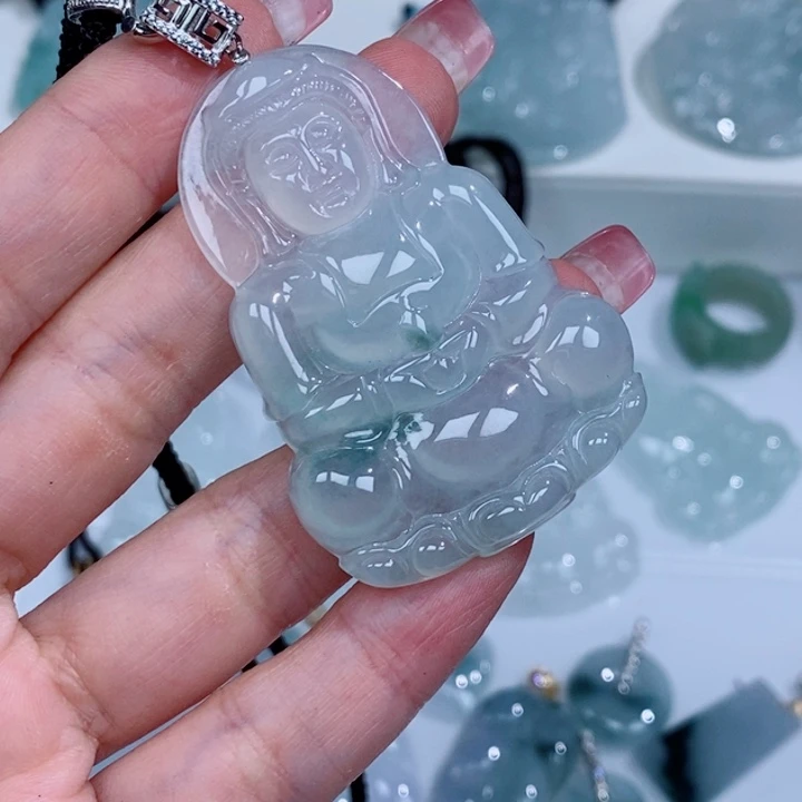 翡翠银S925镶嵌颈饰吊坠