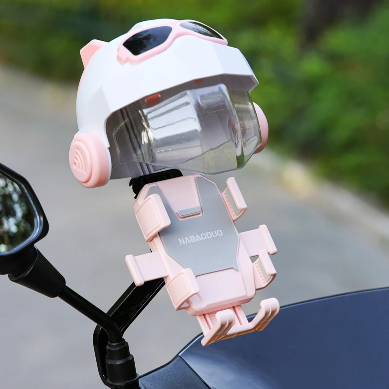 新款自行车手机支架导航防水遮阳减震电动车防抖摩托支架外卖架