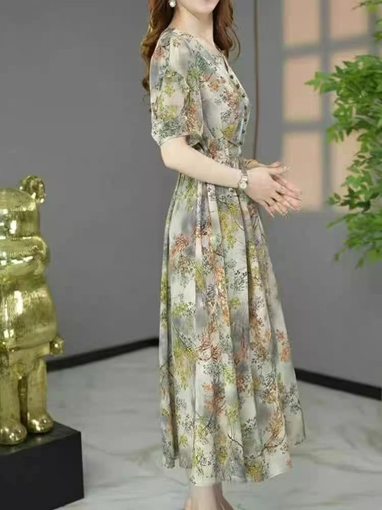 L（直播间过款扣号  请勿直拍）中老年女装妈妈连衣裙时尚显瘦气质