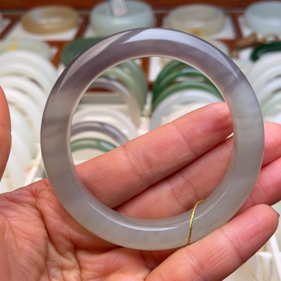 和田玉未镶嵌手镯56.3