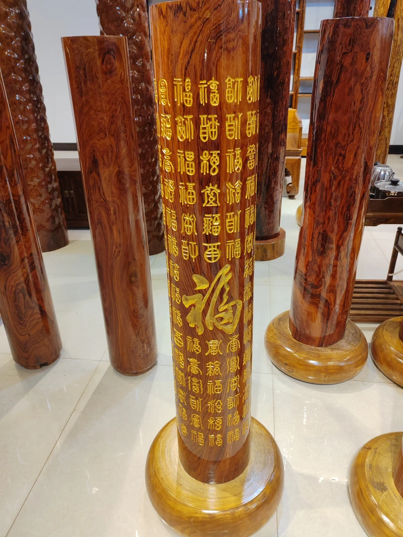 老油梨百福图风水柱 改价链接 一物一拍以直播间为准