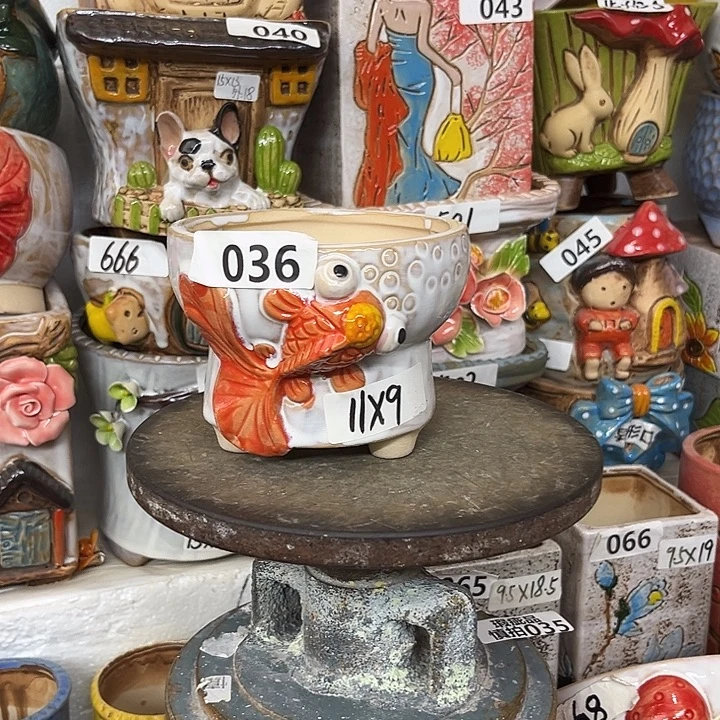 粗陶材质多肉花盆