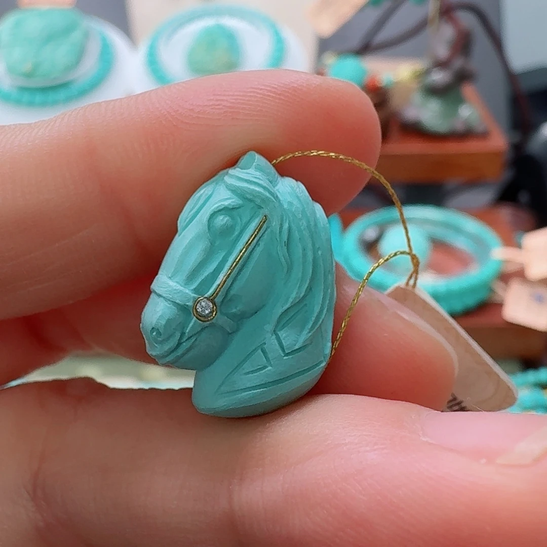 绿松石未镶嵌珠宝半成品