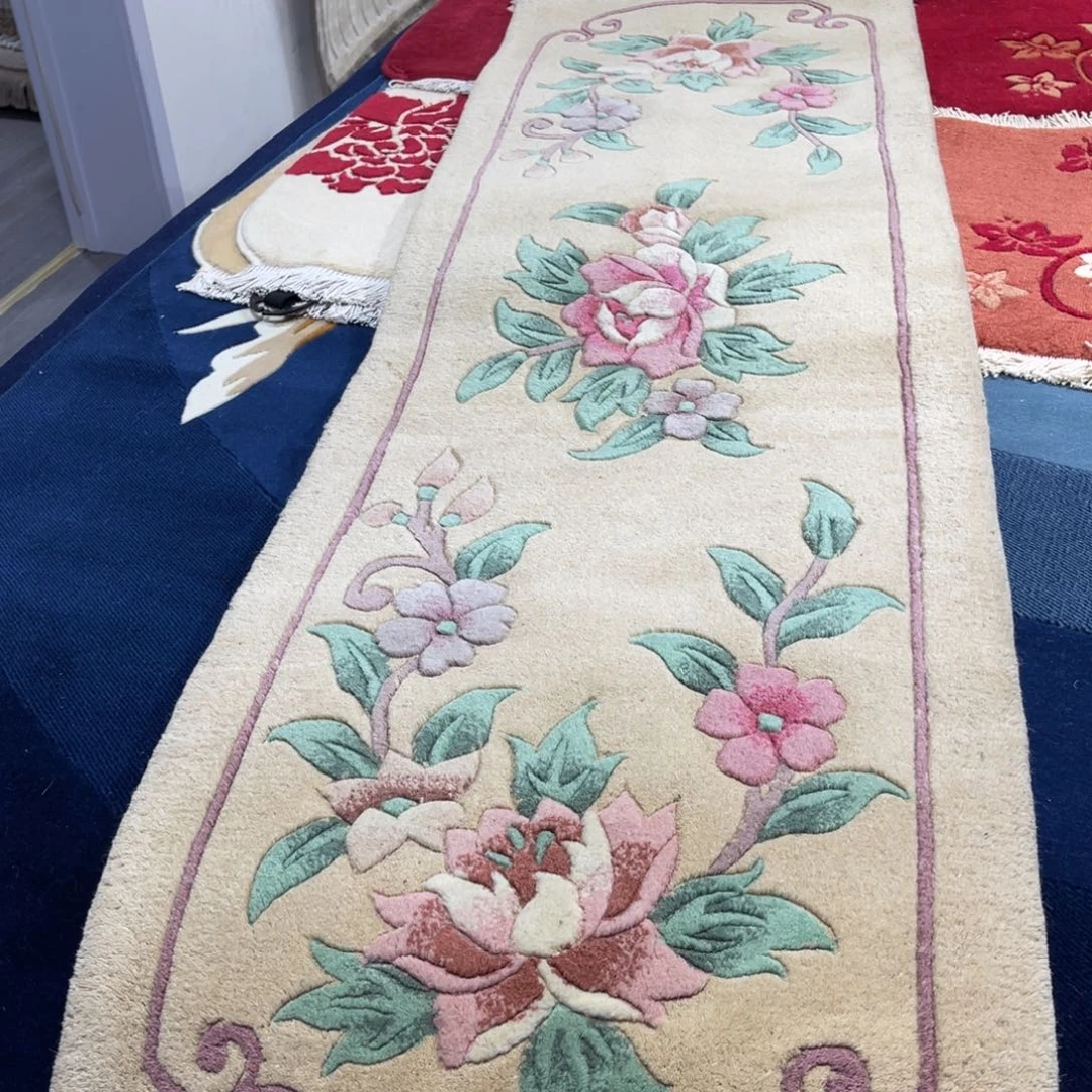 羊毛50×166纯羊毛手工地毯