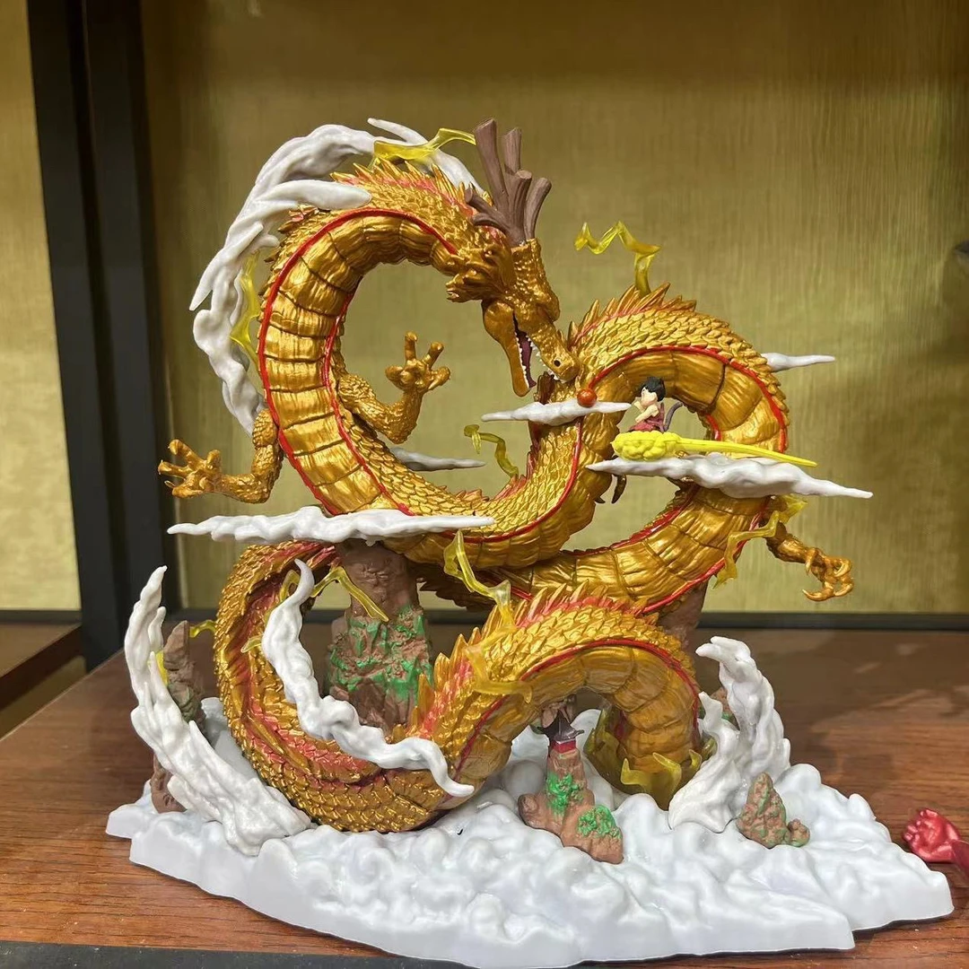 七龙珠 金色神龙与小悟空 GK 手办动漫雕像模型摆件yoyo小神龙