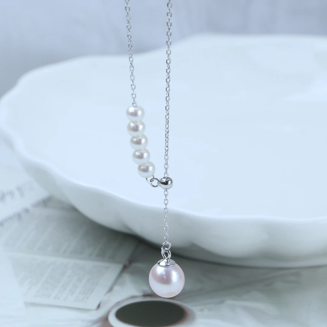 【破冰专属】[人鱼泪] 8-9mmS925银极光无核淡水珍珠项链