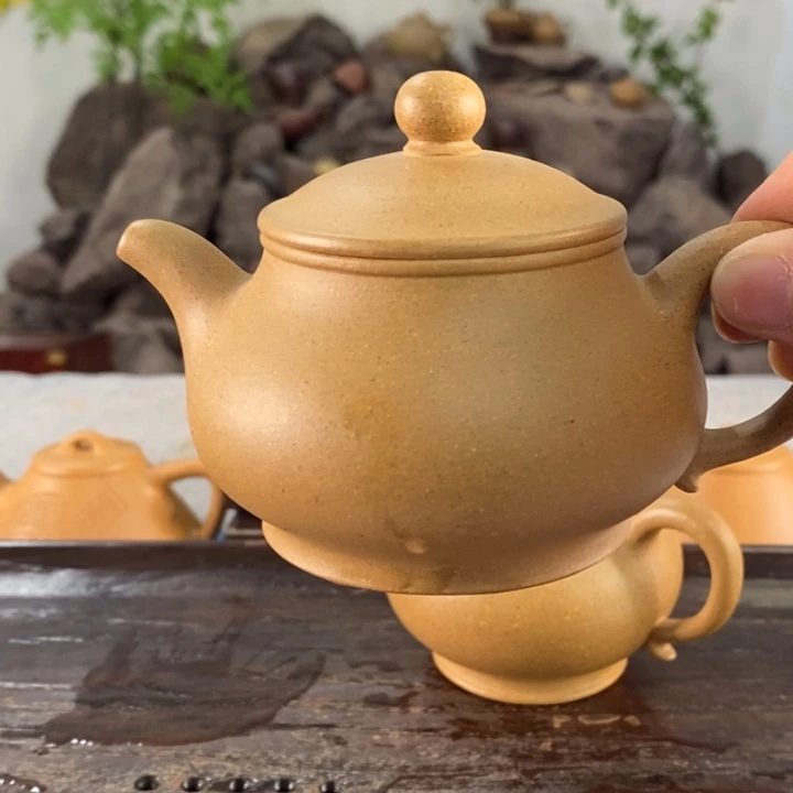 紫砂茶壶黄金段矮潘160左右的容量半手制作