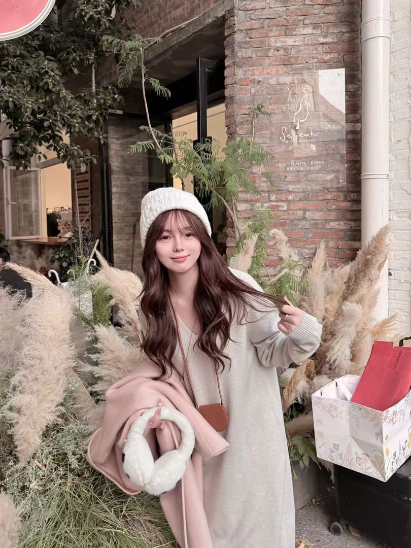 THEYIIX【小糯米针织裙】针织连衣裙长裙秋冬季套头保暖内搭女打底