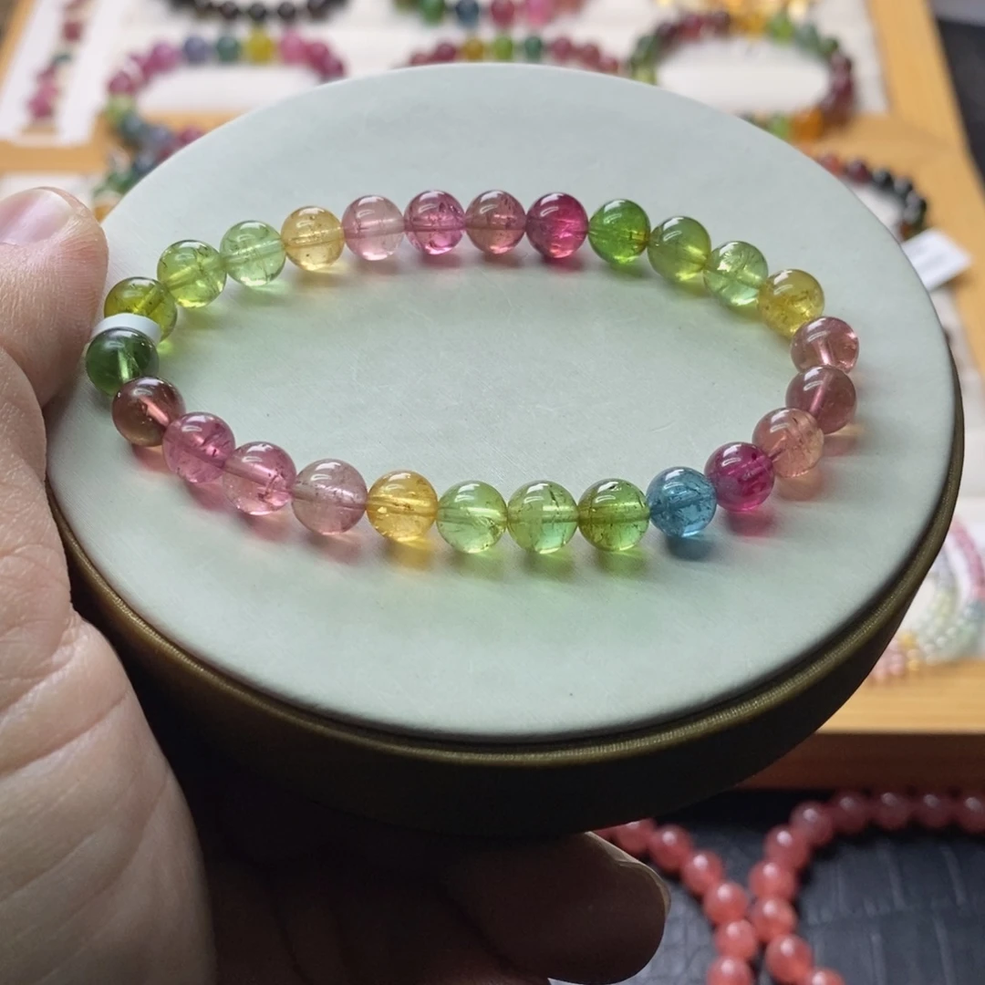 碧玺手链碧玺未镶嵌