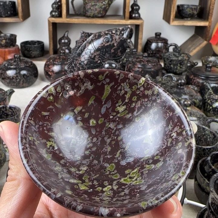 梅花玉红底茶杯精品