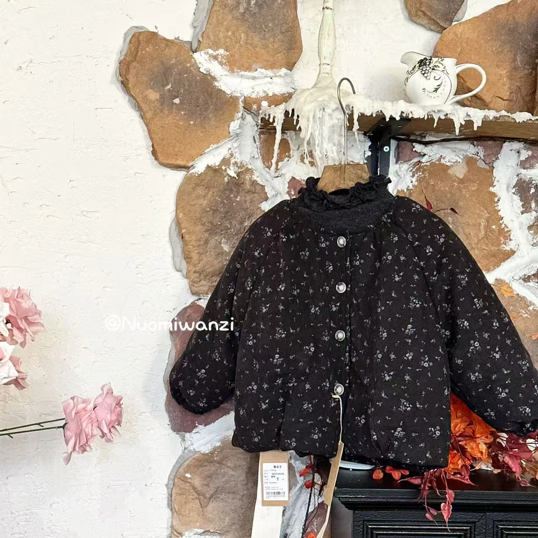 QHY-3160-儿童森系百搭洋气碎花棉服外套（冬款）