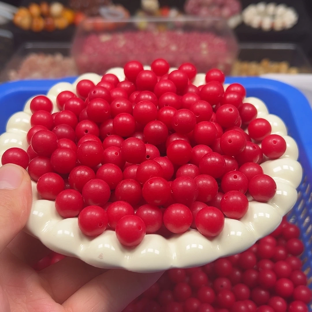 手串菩提根/象牙果卡12正红圆珠500颗