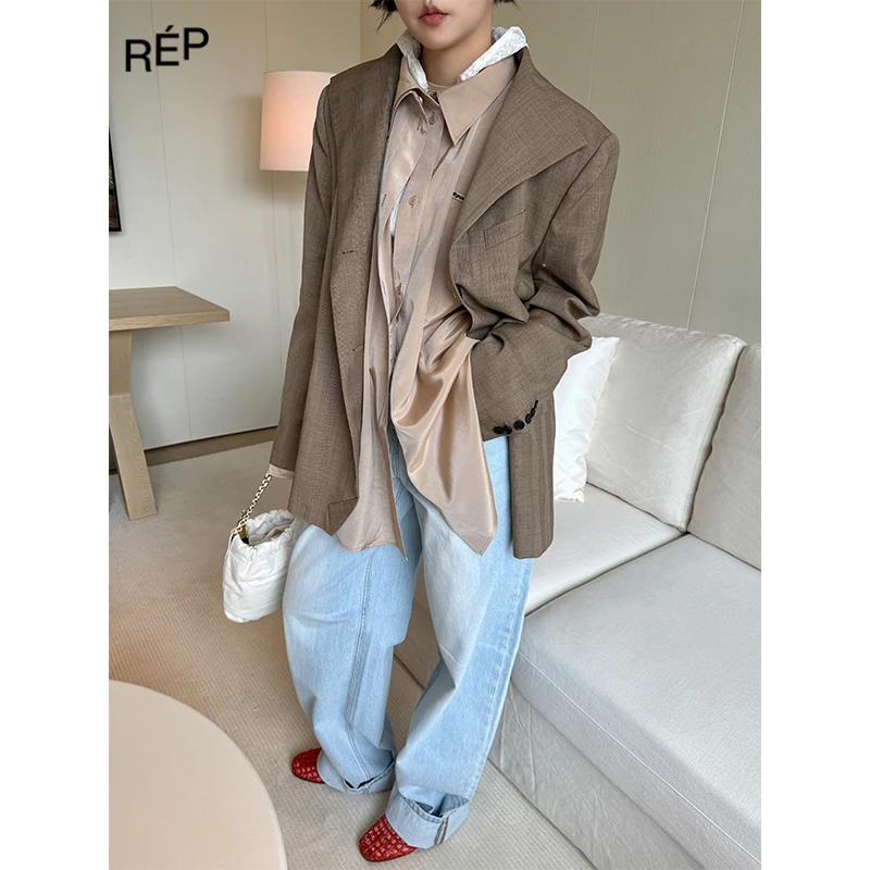 PUSHBUTTON设计师品牌棕色格纹西装25PS早春系列 TheREPUBLIQUE