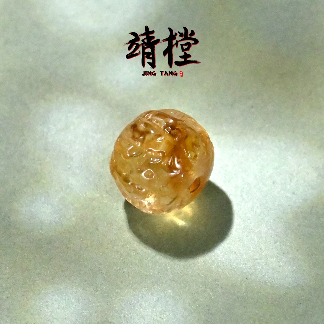8/10MM黄塔晶雕刻小金刚文玩金刚猴头手串DIY配饰配珠单珠散珠子