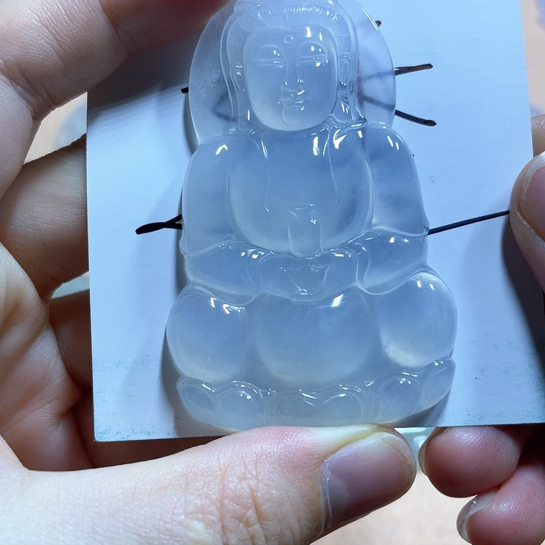 翡翠18K金镶嵌颈饰66.6×41.8×6.4