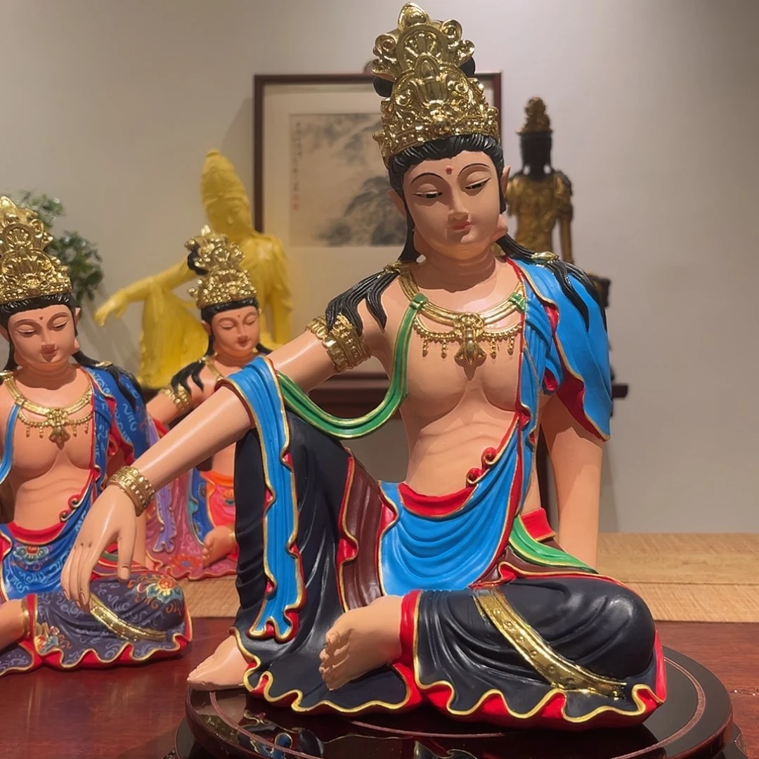 超***超香榧木象牙果蓝彩自在观音30