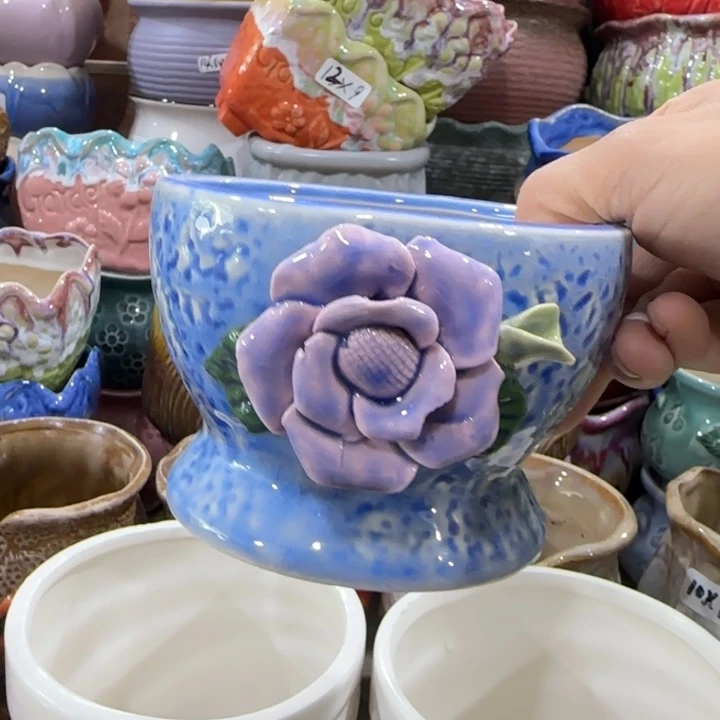 凑9块包邮，有孔花盆