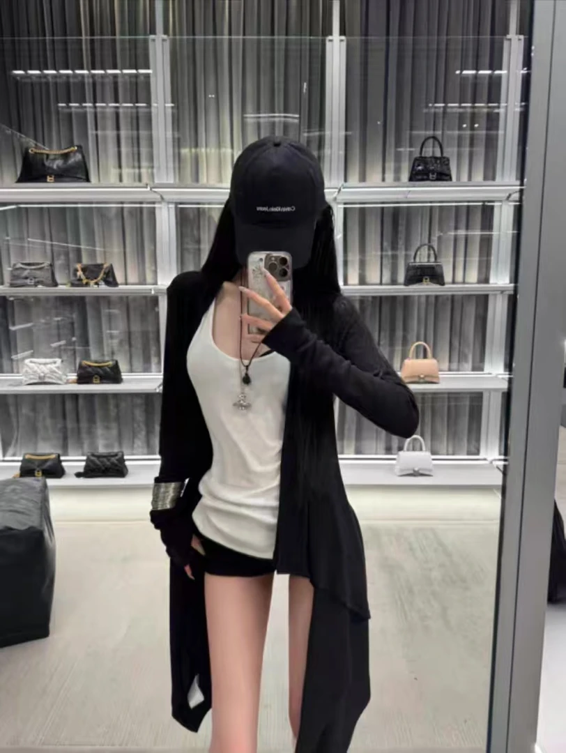 宽松慵懒风吊带背心女 新款夏外穿通勤美背棉t无袖上衣 运补6-8